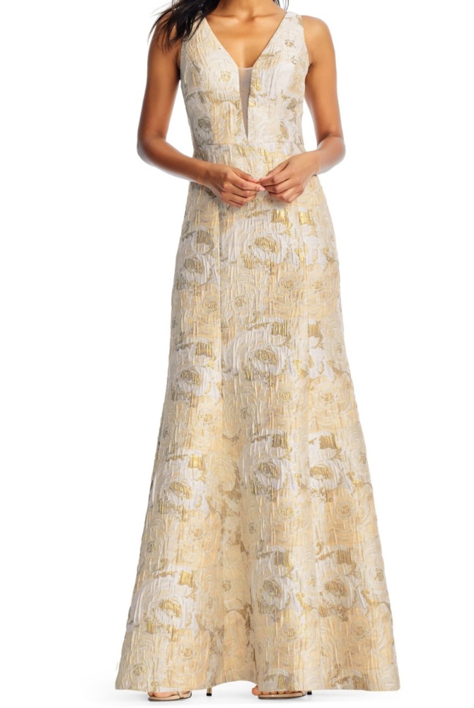 NWT Metallic Brocade Dress